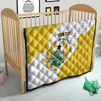 Custom Ghana Football Quilt 2026 Go Black Stars Yellow Adinkra Pattern - Wonder Print Shop