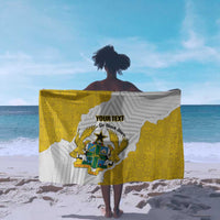 Custom Ghana Football Sarong 2026 Go Black Stars Yellow Adinkra Pattern - Wonder Print Shop