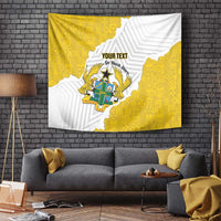 Custom Ghana Football Tapestry 2026 Go Black Stars Yellow Adinkra Pattern - Wonder Print Shop