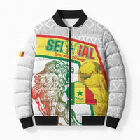 Personalized Senegal Football Bomber Puffer Jacket 2026 Come On Lions de la Teranga - Wonder Print Shop