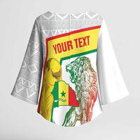 Personalized Senegal Football Kimono Sleeve Blouse 2026 Come On Lions de la Teranga - Wonder Print Shop