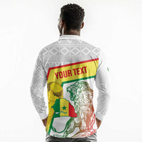 Personalized Senegal Football Long Sleeve Polo Shirt 2026 Come On Lions de la Teranga - Wonder Print Shop