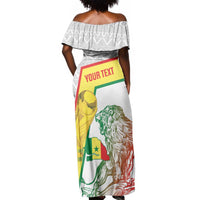 Personalized Senegal Football Off Shoulder Maxi Dress 2026 Come On Lions de la Teranga - Wonder Print Shop
