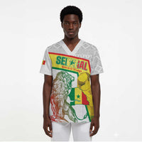 Personalized Senegal Football Scrub Top 2026 Come On Lions de la Teranga - Wonder Print Shop
