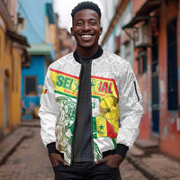 Personalized Senegal Football Sleeve Zip Bomber Jacket 2026 Come On Lions de la Teranga - Wonder Print Shop