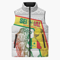 Personalized Senegal Football Sleeveless Puffer Jacket 2026 Come On Lions de la Teranga - Wonder Print Shop