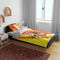 Personalized Sicilia La Trinacria Bedding Set Sicilian Map Flag Color