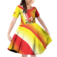 Personalized Sicilia La Trinacria Family Matching Off Shoulder Short Dress and Hawaiian Shirt Sicilian Map Flag Color