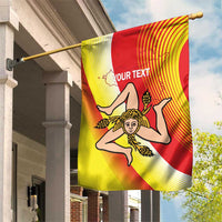 Personalized Sicilia La Trinacria Garden Flag Sicilian Map Flag Color