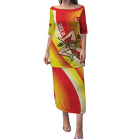 Personalized Sicilia La Trinacria Puletasi Sicilian Map Flag Color