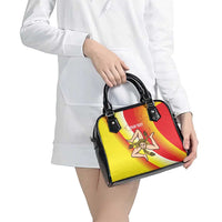 Personalized Sicilia La Trinacria Shoulder Handbag Sicilian Map Flag Color