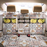 Personalized Sicilia National Symbols With Mosaic Motifs Back Car Seat Cover