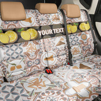 Personalized Sicilia National Symbols With Mosaic Motifs Back Car Seat Cover