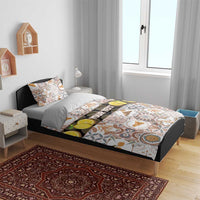 Personalized Sicilia National Symbols With Mosaic Motifs Bedding Set