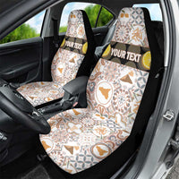 Personalized Sicilia National Symbols With Mosaic Motifs Car Seat Cover