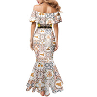 Personalized Sicilia National Symbols With Mosaic Motifs Family Matching Mermaid Dress and Hawaiian Shirt