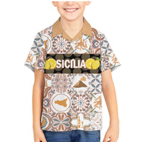 Personalized Sicilia National Symbols With Mosaic Motifs Family Matching Mermaid Dress and Hawaiian Shirt