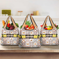 Personalized Sicilia National Symbols With Mosaic Motifs Grocery Bag