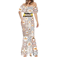 Personalized Sicilia National Symbols With Mosaic Motifs Mermaid Dress