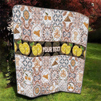 Personalized Sicilia National Symbols With Mosaic Motifs Quilt