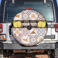 Personalized Sicilia National Symbols With Mosaic Motifs Spare Tire Cover