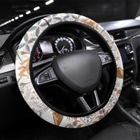 Sicilia National Symbols With Mosaic Motifs Steering Wheel Cover