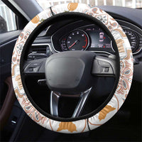 Sicilia National Symbols With Mosaic Motifs Steering Wheel Cover