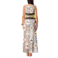 Personalized Sicilia National Symbols With Mosaic Motifs Tank Maxi Dress