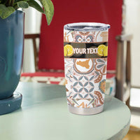 Personalized Sicilia National Symbols With Mosaic Motifs Tumbler Cup