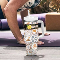 Personalized Sicilia National Symbols With Mosaic Motifs Tumbler With Handle