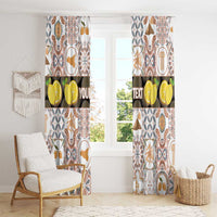 Personalized Sicilia National Symbols With Mosaic Motifs Window Curtain