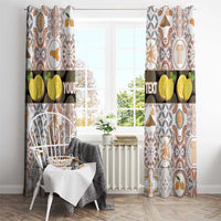 Personalized Sicilia National Symbols With Mosaic Motifs Window Curtain