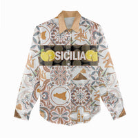 Personalized Sicilia National Symbols With Mosaic Motifs Women Casual Shirt