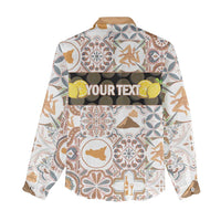 Personalized Sicilia National Symbols With Mosaic Motifs Women Casual Shirt