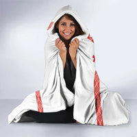 Personalised Georgia Independence Day Hooded Blanket Sameba Cathedral Borjgali Folk Pattern