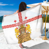 Personalised Georgia Independence Day Sarong Sameba Cathedral Borjgali Folk Pattern