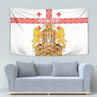 Personalised Georgia Independence Day Tapestry Sameba Cathedral Borjgali Folk Pattern