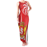 Georgia Independence Day Family Matching Tank Maxi Dress and Hawaiian Shirt Borjgalo With Coat Of Arms