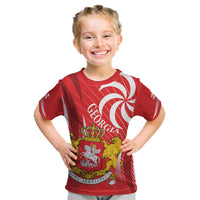 Georgia Independence Day Kid T Shirt Borjgalo With Coat Of Arms