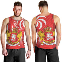 Georgia Independence Day Men Tank Top Borjgalo With Coat Of Arms