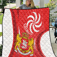 Georgia Independence Day Quilt Borjgalo With Coat Of Arms