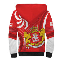 Georgia Independence Day Sherpa Hoodie Borjgalo With Coat Of Arms