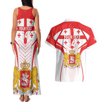 Custom Georgia Football Couples Matching Tank Maxi Dress and Hawaiian Shirt Come On Georgian