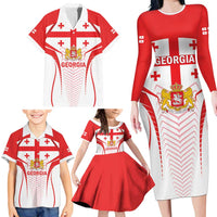 Custom Georgia Football Family Matching Long Sleeve Bodycon Dress and Hawaiian Shirt Come On Georgian
