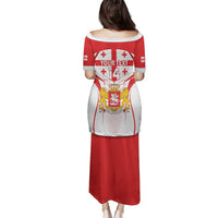 Custom Georgia Football Family Matching Puletasi and Hawaiian Shirt Come On Georgian