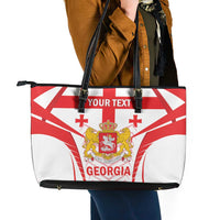 Custom Georgia Football Leather Tote Bag Come On Georgian