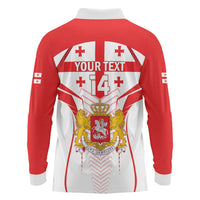 Custom Georgia Football Long Sleeve Polo Shirt Come On Georgian