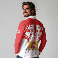 Custom Georgia Football Long Sleeve Polo Shirt Come On Georgian