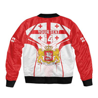 Custom Georgia Football Sleeve Zip Bomber Jacket Come On Georgian