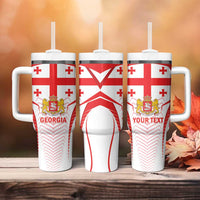 Custom Georgia Football Tumbler With Handle Come On Georgian
